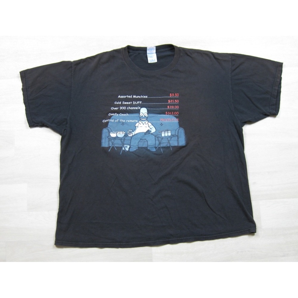 Vintage Y2K The Simpsons Homer T Shirt Men's (2XL) Priceless Mastercard Parody